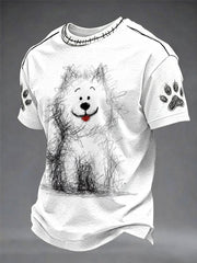 Hund Graffiti Spaß Casual Unisex T-Shirt