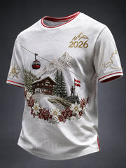 Retro Österreich 2026 Fußballspiel lässig T-Shirt