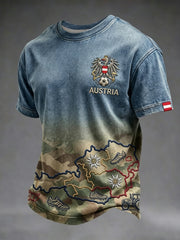 Vintage österreich ische Karte Steigung lässig T-Shirt