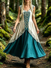Frauen Mode Viking Celtic Knoten Print Kleid