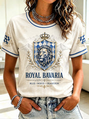 Damen T-Shirt mit deutschem bayerischen Löwen bedruckt