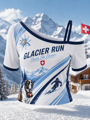 Damen-Druck-Top für alpinen Skisport