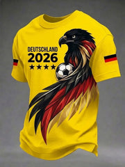 Herren-T-Shirt mit kurzen Ärmeln für deutsche Fußballfans