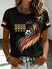Damen-T-Shirt mit Fußballfan-Print von Deutschland