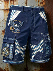 Herren-Vintage-Marineblaue deutsche Fußball-Bayern-Freizeit-Arbeits-Shorts
