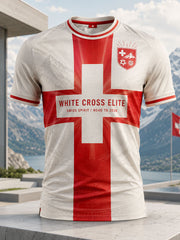 Herren-T-Shirt mit Schweizer Fußball-Liebhaber-Print