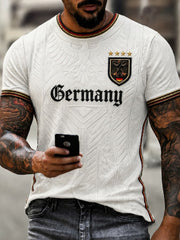 Herren-Fußball-T-Shirt mit Deutschland-Druck