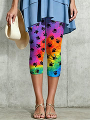 Damen-Leggings mit kunstvollem Tierdruck