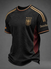 Herren-Fußball-T-Shirt mit Deutschland-Druck