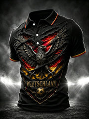 Herren-Fußballshirt mit Adler-Print in Deutschland-Design
