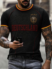 Herren-Fußball-T-Shirt mit Deutschland-Druck