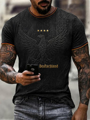 Herren Deutschland Fußball bedrucktes T-Shirt