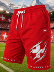 Bedruckte Shorts mit Fußballmotiv für Herren