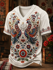 Herren-T-Shirt mit V-Ausschnitt aus Polen
