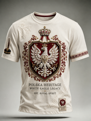 Polen-T-Shirt für Herren mit kurzen Ärmeln