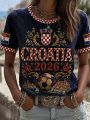 Damen-T-Shirt mit kurzen Ärmeln