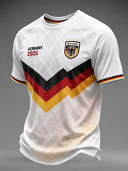 Herren-Fußballkurzarm-T-Shirt in deutscher Ausführung