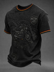 Herren-Motorrad-Druck-T-Shirt