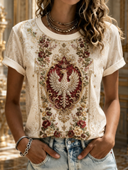 Polnische Damen-T-Shirt mit kurzen Ärmeln
