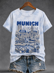 Damen-T-Shirt mit Städtegrafik, Deutschland