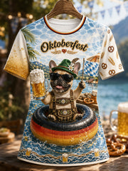 Oktoberfest-T-Shirt für Damen mit kurzen Ärmeln