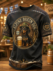 Herren-Oktoberfest-T-Shirt mit kurzen Ärmeln