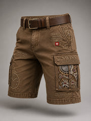Kurze Herren-Workwear-Shorts mit Uhrendruck
