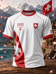 Herren-T-Shirt mit Nationaltag-Graphic-Print, Raglanärmeln und kurzen Ärmeln