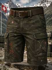 Herren-Camo-Druck geschnittene Cargo hosen
