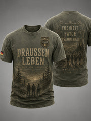 Bedrucktes Herren-T-Shirt im deutschen Stil