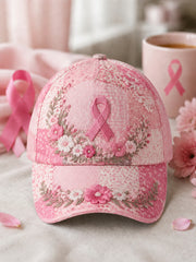 Unisex-Hut mit rosa Brustkrebs-Print