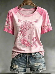 T-Shirt zur Sensibilisierung für Brustkrebs bei Frauen
