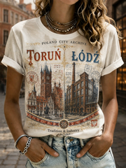 Polnisches T-Shirt für Damen mit kurzen Ärmeln