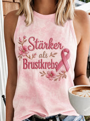 Frauen Brust Krebs Bewusstsein Print Weste Top