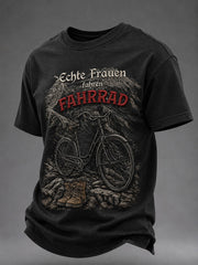 Herren Echte Frauen Fahren Fahrrad Kurzarm-T-Shirt