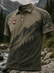 Herren-Poloshirt mit österreichischem Kunstdruck