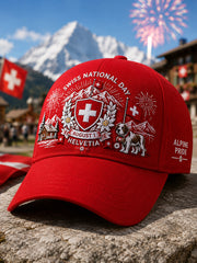 Mütze bedruckt mit Elementen zur Feier des Nationalfeiertags