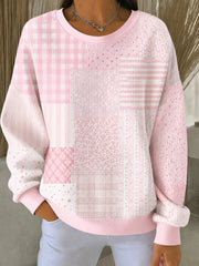 Frauen-Kapuzenpullover mit Brustkrebs- und rosa Blumenmuster, lässig