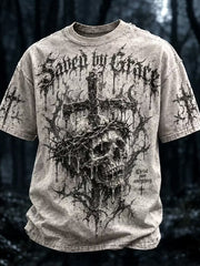 Retro-Dark-Punk-Kunstdruck-Lässiges T-Shirt