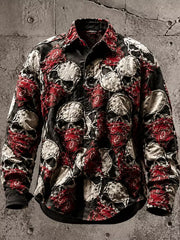 Retro Dark Punk Kunstdruck Casual Shirt