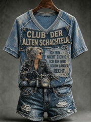 Lässiges T-Shirt für Damen mit witzigem Slogan-Print