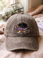 Unisex-Hüte mit Blumen-und Katzen druck