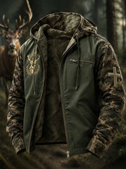 Herren Vintage Traditionelle Rentier Muster Bedruckte Jacke