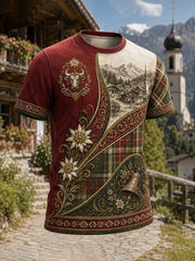 Herren-Landkultur-Artikel-Gedenkdruck lässiges T-Shirt
