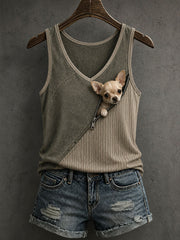 Damen schönes Chihuahua Dog Tank Top