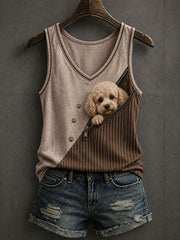 Damen-Pudel-Hunde-Tanktop