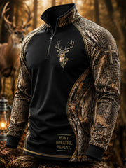 Herren-Sweatshirt im Vintage-Stil mit traditionellem Rentiermuster