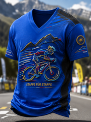 Männer deutsche Radsport kultur V-Ausschnitt T-Shirt