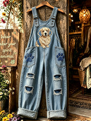 Overalls für Damen mit Tiermotiv-Druck