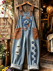 Overalls für Damen mit Tiermotiv-Druck
